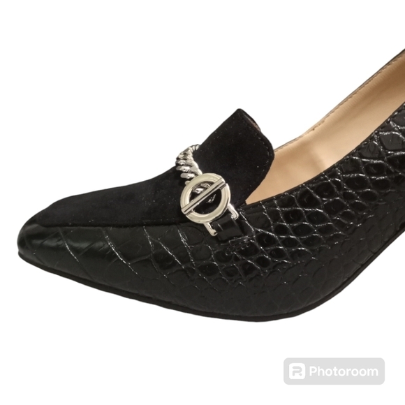 The Limited Benton Block Heel Loafer Black 9.5 M - Picture 6 of 15